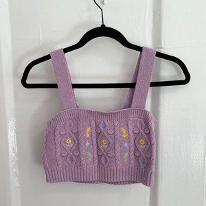 Zara Purple Knit Tank